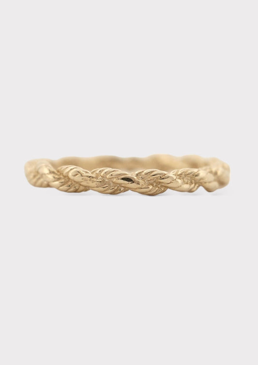 14k Gold Vintage Rope Ring
